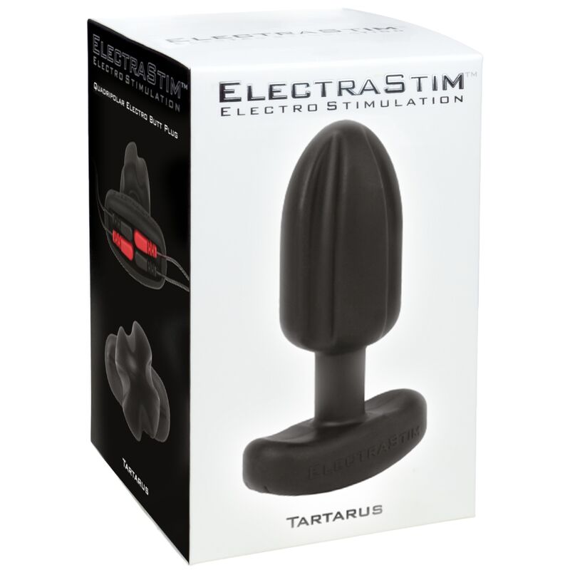ELECTRASTIM - PLUG ANAL CUADRIPOLAR DE SILICONA NEGRO TARTARUS