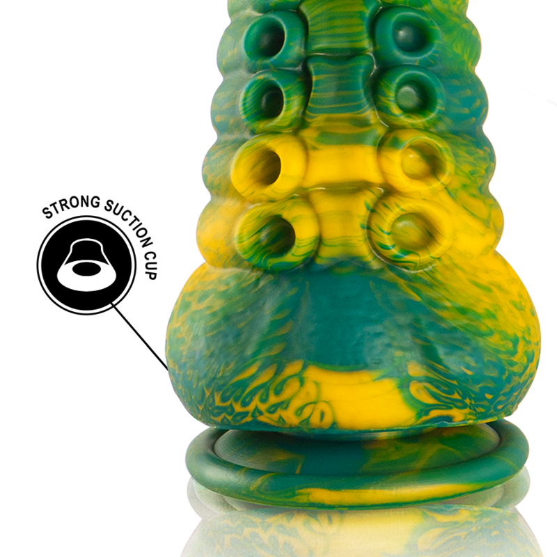 ÉPICO - DILDO CON TENTÁCULO DE CETUS VERDE DE TAMAÑO GRANDE
