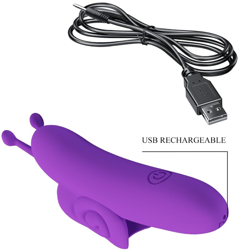 SNAIL ESTIMULADOR DE DEDO ROXO PODEROSO
