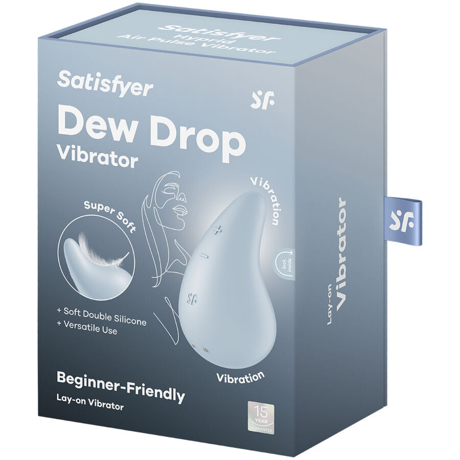 SATISFYER - VIBRADOR GOTA DE ROCÍO BLANCO PARA APOYAR