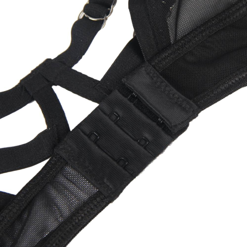 SUBBLIME - CONJUNTO DE DOS PIEZAS DE SUJETADOR TRANSPARENTE CON TIRANTES S/M