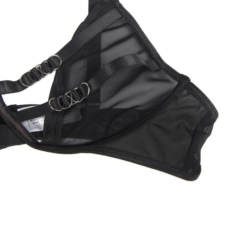SUBBLIME - CONJUNTO DE DOS PIEZAS DE SUJETADOR TRANSPARENTE CON TIRANTES S/M