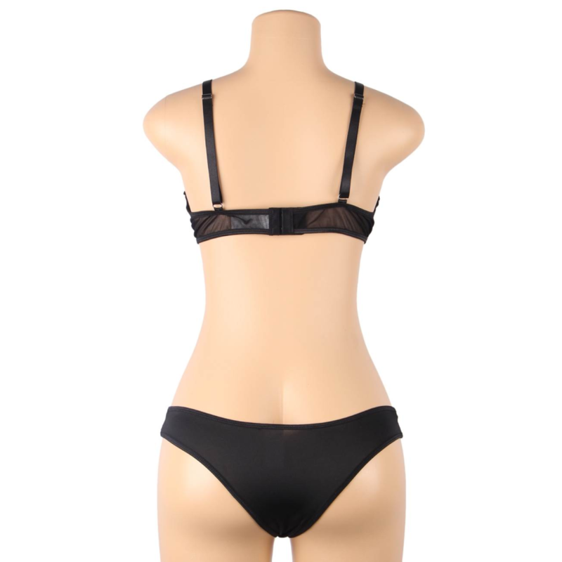SUBBLIME - CONJUNTO DE DOS PIEZAS DE SUJETADOR TRANSPARENTE CON TIRANTES S/M