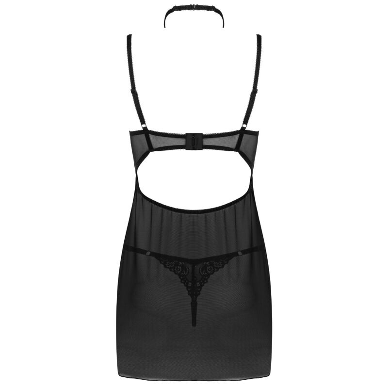 LIVCO CORSETTI FASHION - CONJUNTO BINELLA BABYDOLL + TANGA NEGRO