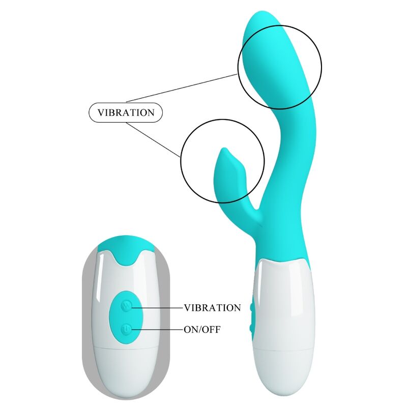 PRETTY LOVE - BRIGHT AQUA GREEN G-SPOT VIBRATOR