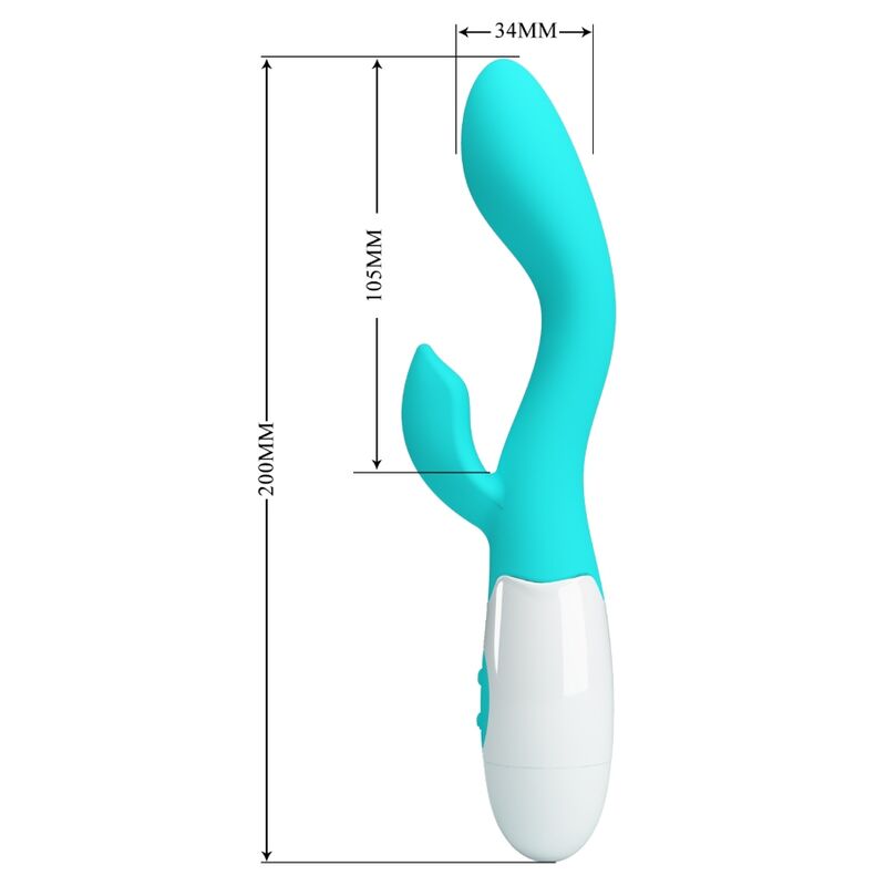PRETTY LOVE - BRIGHT AQUA GREEN G-SPOT VIBRATOR
