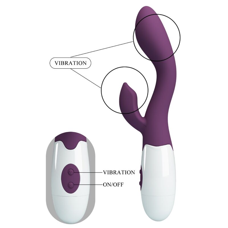 PRETTY LOVE - VIBRADOR PUNTO G PÚRPURA BRILLANTE