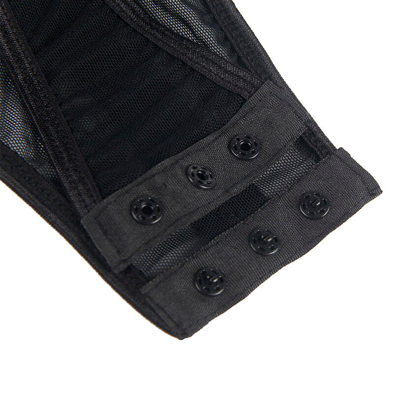 SUBBLIME - TEDDY CON TIRANTES DE LIGA Y DETALLES EN EL PECHO NEGRO S/M