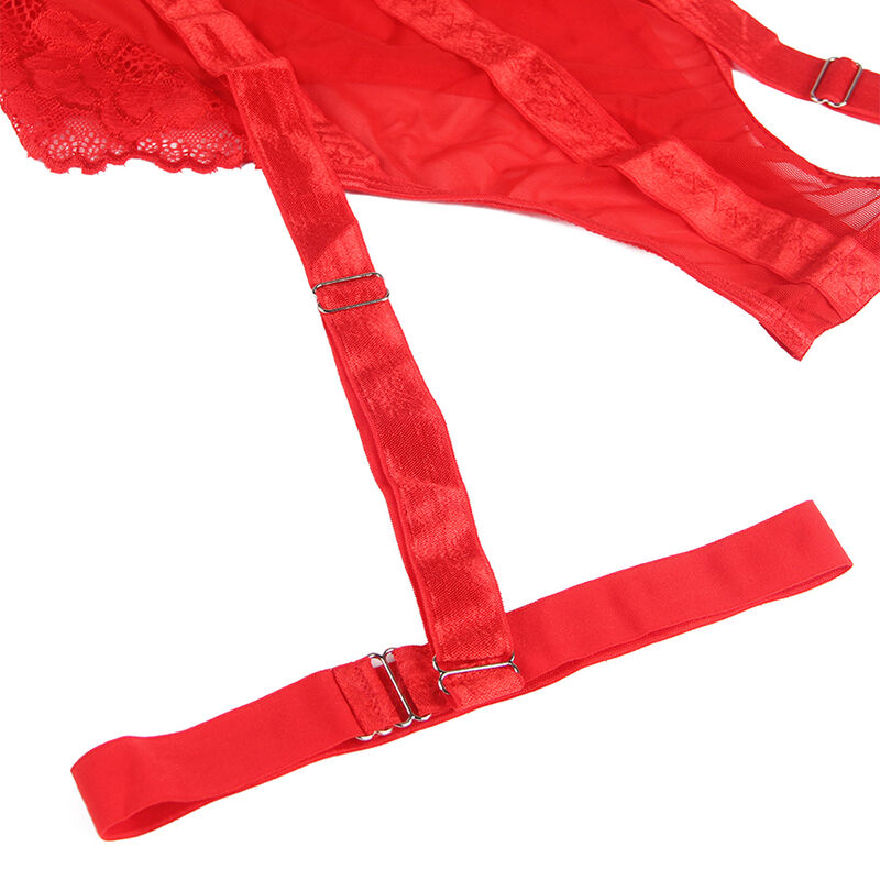 SUBBLIME - TEDDY CON DETALLE DE HOMBRO DE LIGA PECHO ROJO S/M