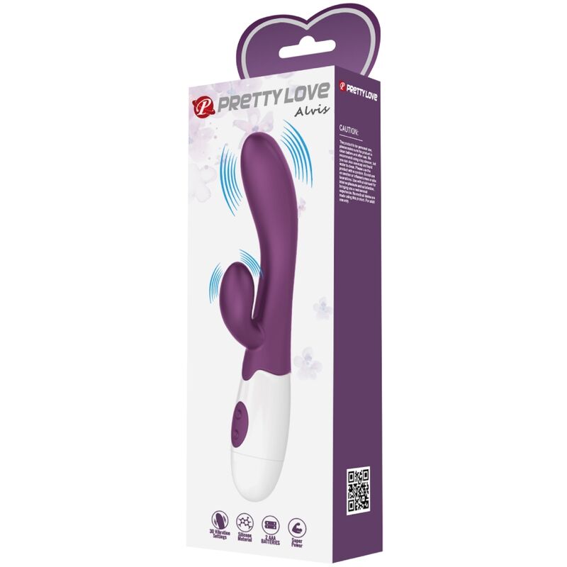 PRETTY LOVE - VIBRADOR PUNTO G CONEJITO ALVIS Y MORADO