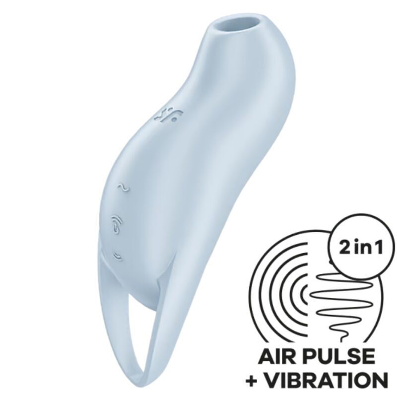 SATISFYER - POCKET PRO 1 ESTIMULADOR DE CLÍTORIS AZUL CLARO