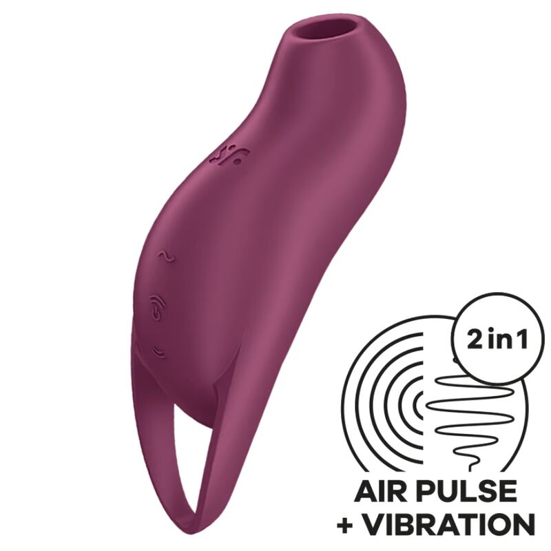 SATISFYER - POCKET PRO 1 ESTIMULADOR DE CLÍTORIS GRANATE