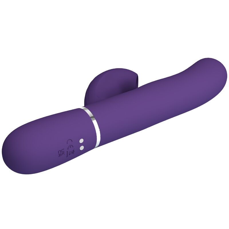PRETTY LOVE - VIBRADOR PUNTO G MULTIFUNCIÓN 3 EN 1 PERLITA MORADO
