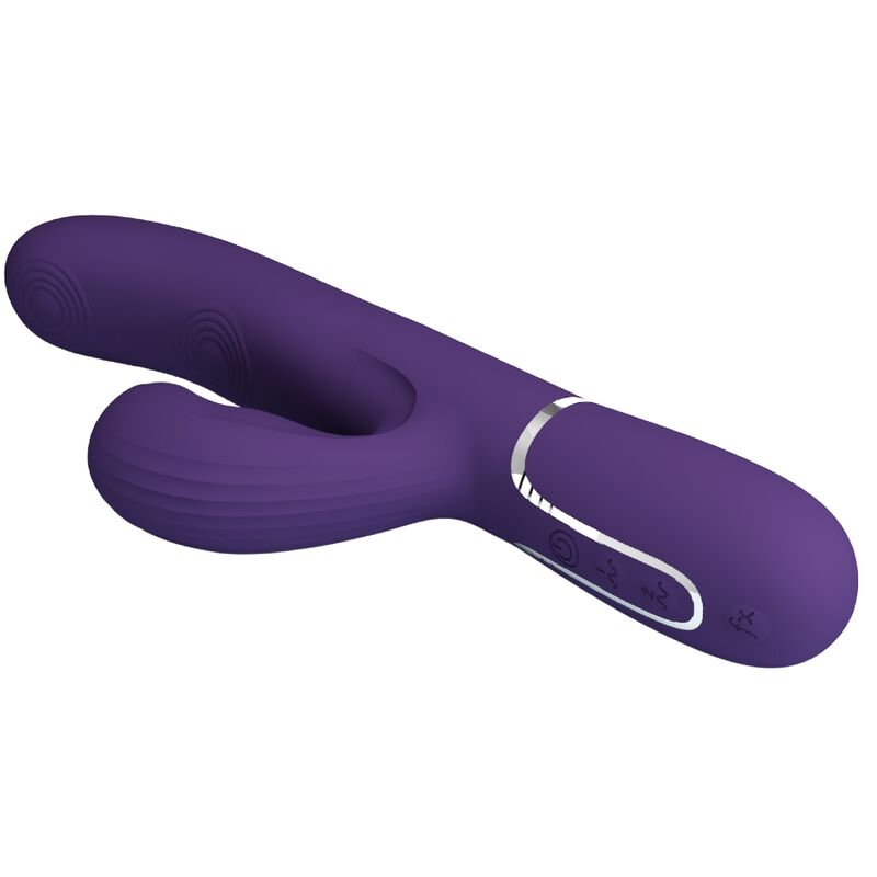 PRETTY LOVE - VIBRADOR PUNTO G MULTIFUNCIÓN 3 EN 1 PERLITA MORADO