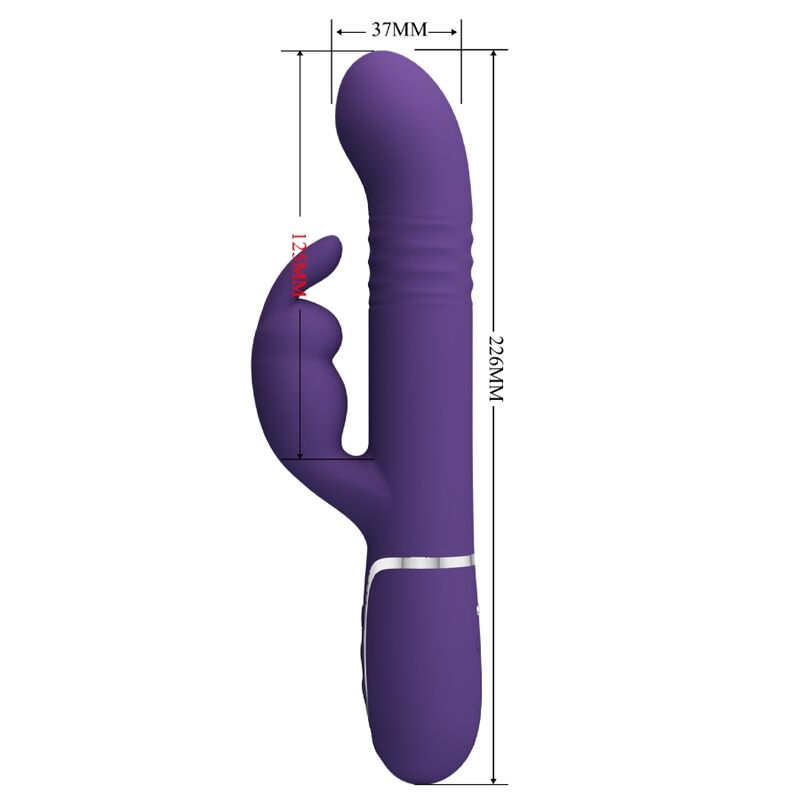 PRETTY LOVE - VIBRADOR CONEJO MORADO 4 EN 1 COALE
