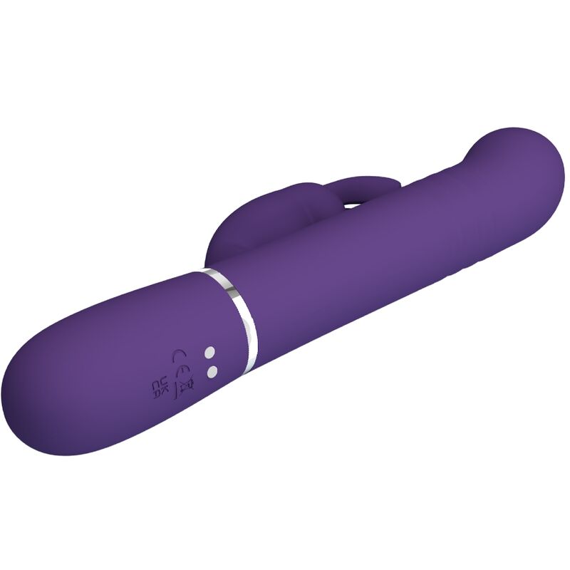PRETTY LOVE - VIBRADOR CONEJO MORADO 4 EN 1 COALE