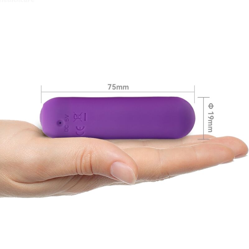 SPLASH HAHA VIBRADOR BALA DE SILICONA 10 VIBRACIONES 75 X 19 CM MORADO