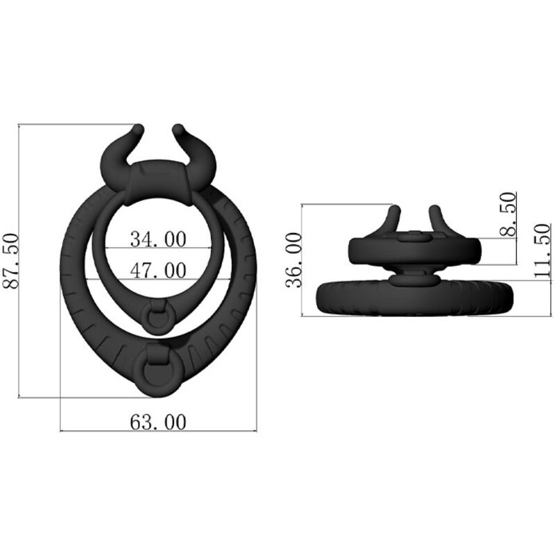 ARMONÍA - ANILLO BULL'S PASION NEGRO