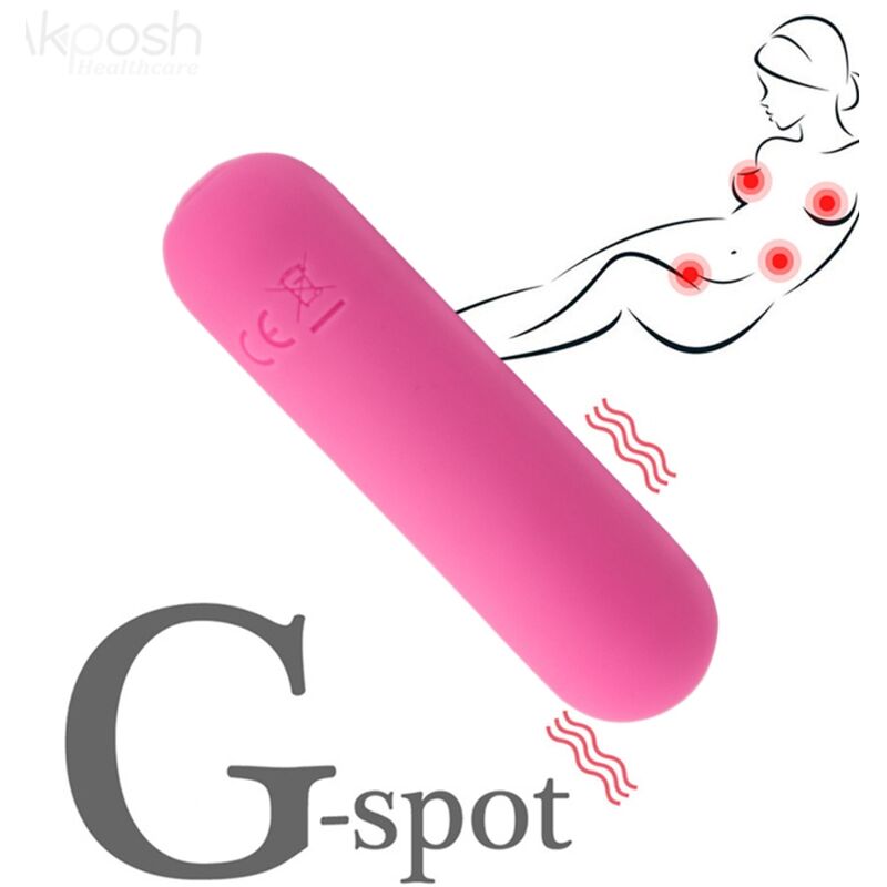 SPLASH HAHA VIBRADOR BALA DE SILICONA 10 VIBRACIONES 75 X 19 CM ROSA