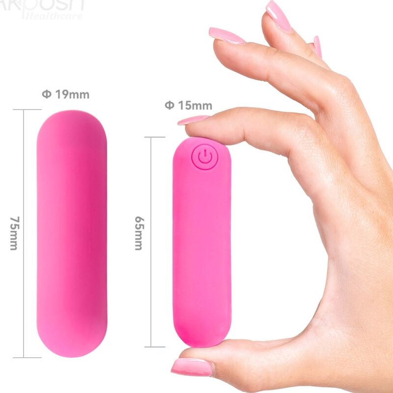 SPLASH HAHA VIBRADOR BALA DE SILICONA 10 VIBRACIONES 75 X 19 CM ROSA