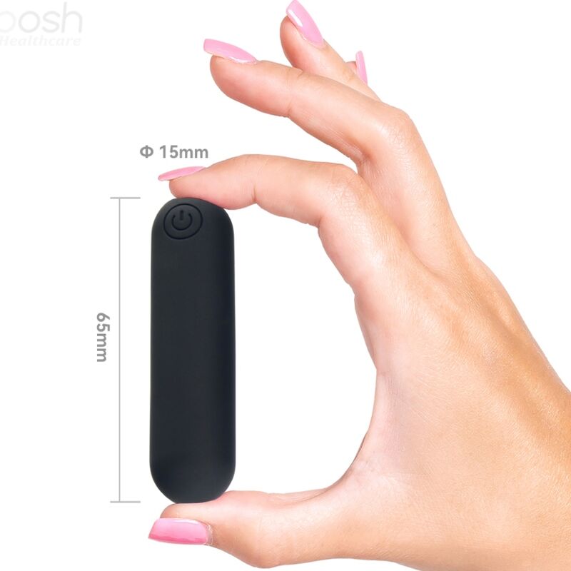 SPLASH JOLINE VIBRADOR BALA DE SILICONA CONTROL REMOTO 10 VIBRACIONES 65 X 15 CM NEGRO