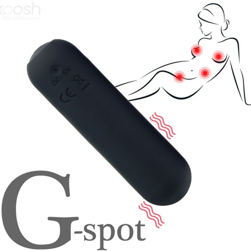 SPLASH JOIE BALA VIBRADOR DE SILICONA CONTROL REMOTO 10 VIBRACIONES 75 X 19 CM NEGRO