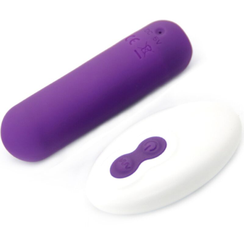 SPLASH JOIE VIBRADOR BULLET SILICONE CONTROLE REMOTO 10 VIBRAÇÕES 75 X 19 CM ROXO