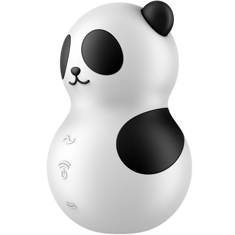 SATISFYER - ESTIMULADOR Y VIBRADOR POCKET PANDA BLANCO Y NEGRO