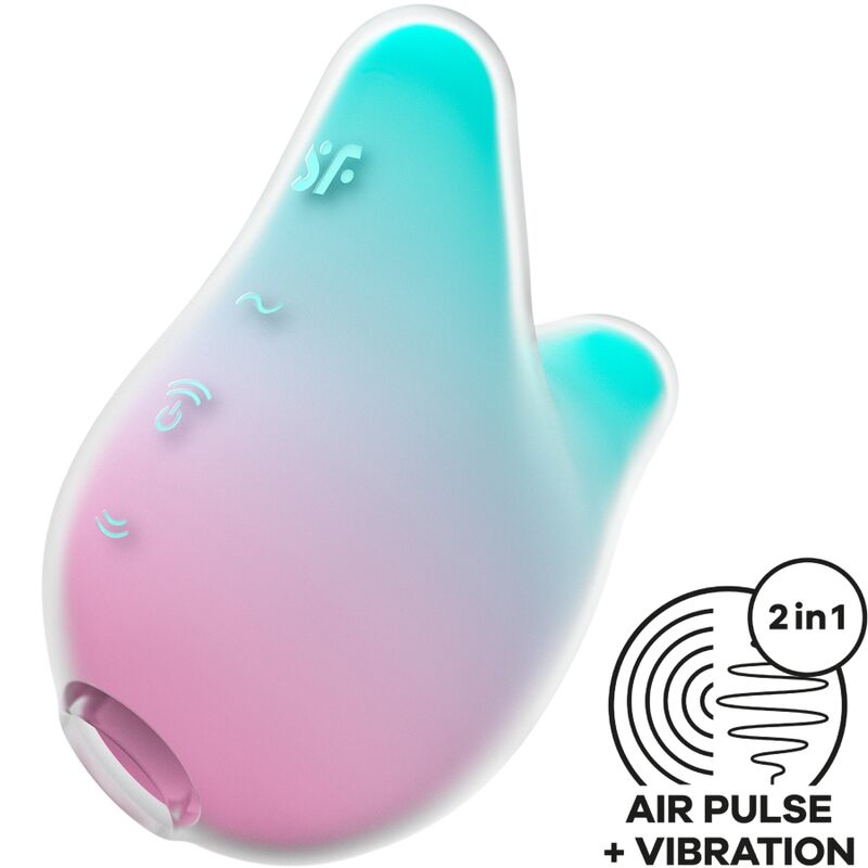 SATISFYER - MERMAID VIBES STIMULATOR AND VIBRATOR MINT AND PINK