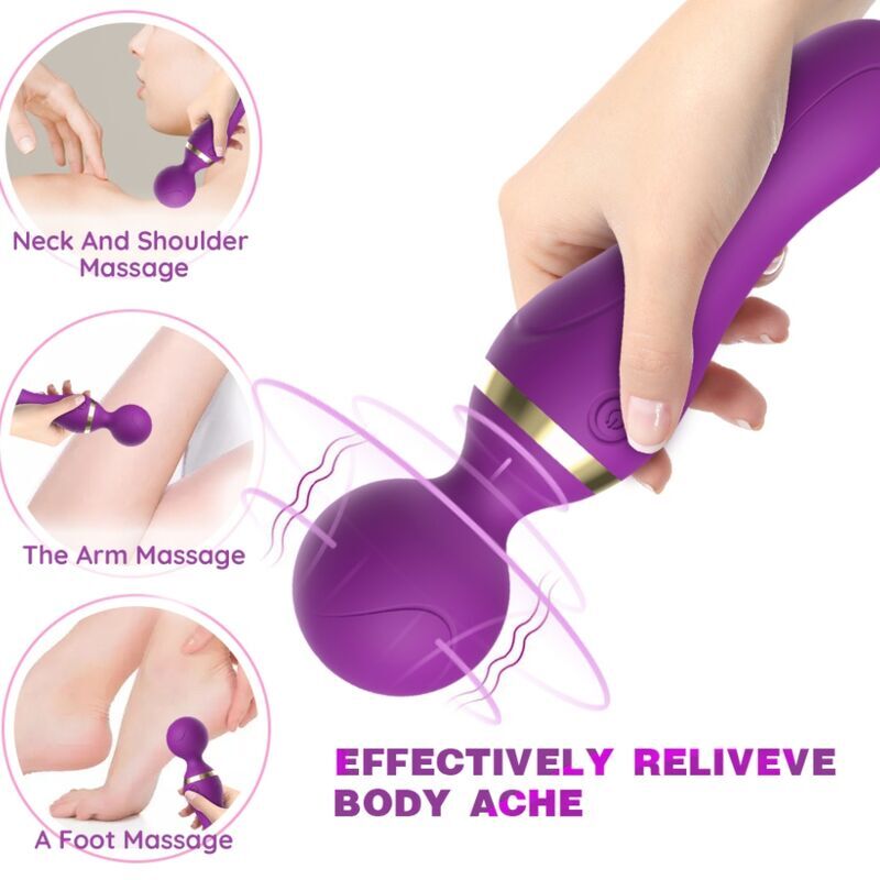 ARMONY - FREEZA MASAJEADOR Y VIBRADOR PUNTA NEGRA SUPER FLEXIBLE