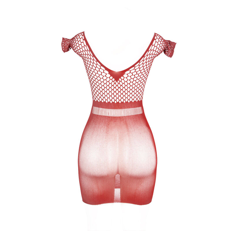SUBBLIME - 951924 VESTIDO CORTO CROCHET CON PARRILLA ROJA TALLA ÚNICA