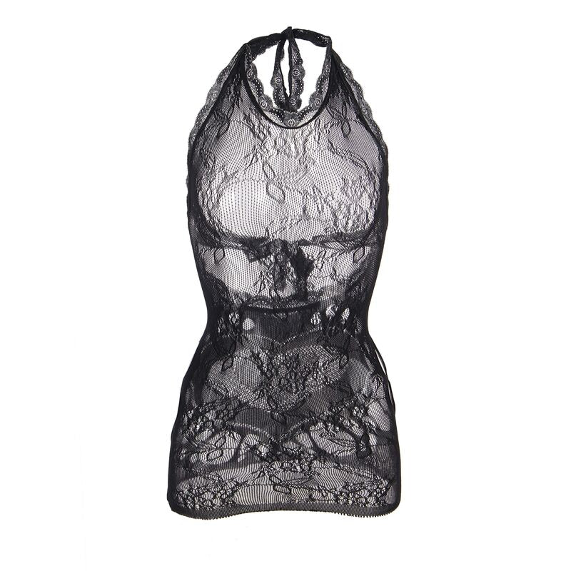 SUBBLIME - 952075 SHORT NET DRESS WITH BACK DETAIL AND HEART BLACK ONE SIZE