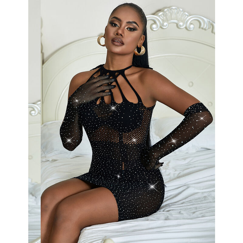 SUBBLIME - 952235 VESTIDO DE RED TIRANTES NEGRO TALLA ÚNICA