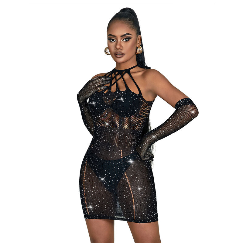 SUBBLIME - 952235 VESTIDO DE RED TIRANTES NEGRO TALLA ÚNICA