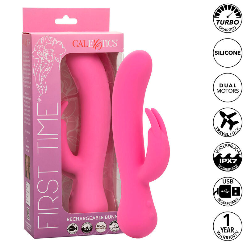 CALEXOTICS - PRIMER VIBRADOR CONEJO RECARGABLE ROSA