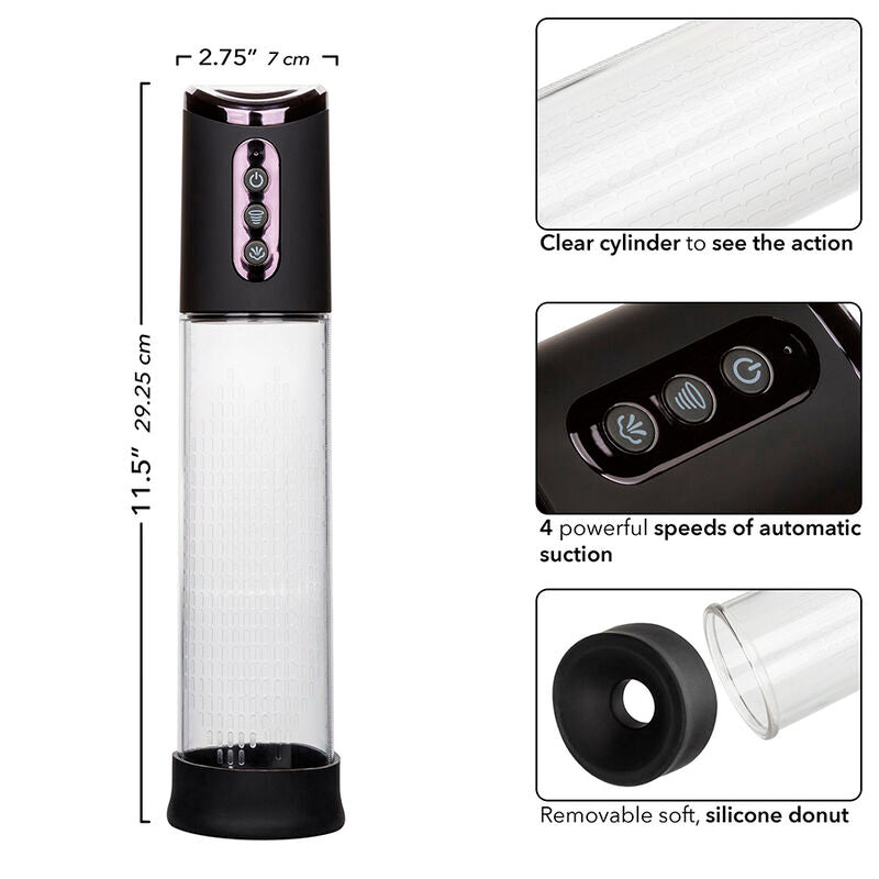 CALEXOTICS - BOMBA DE SUCCIÓN PEAK DE 4 VELOCIDADES NEGRA