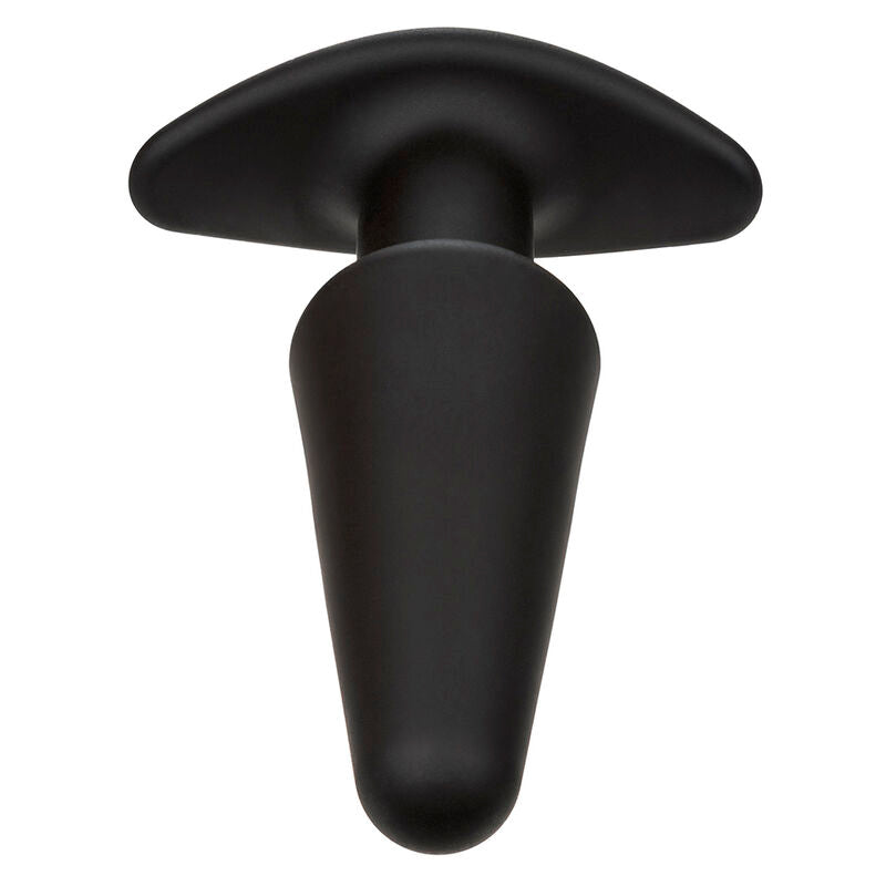 CALEXOTICS - PLUG ANAL CÓNICO CON FONDO DE ROCA 10 VIBRACIONES SILICONA NEGRO