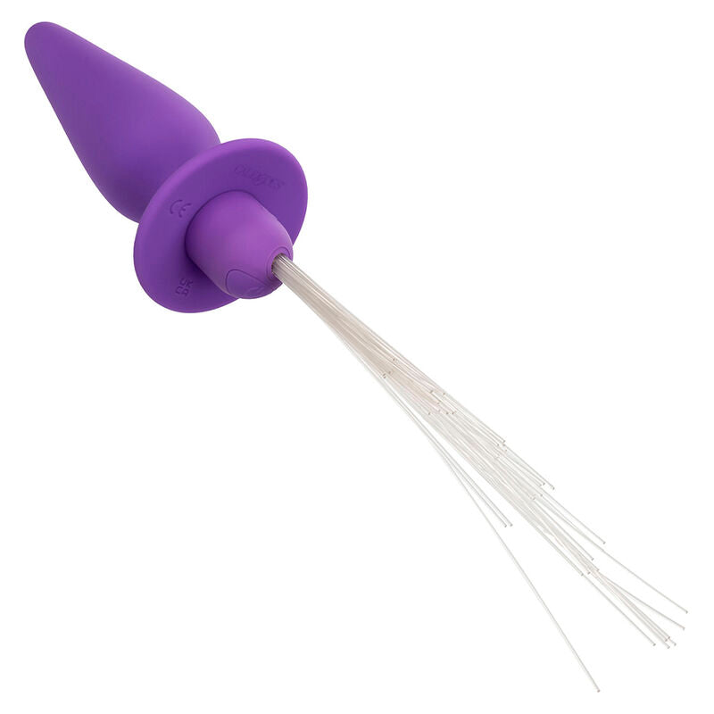 CALEXOTICS - PLUG ANAL ILUMINADO SOUTHERN LIGHTS DE SILICONA PÚRPURA CON 10 VIBRACIONES