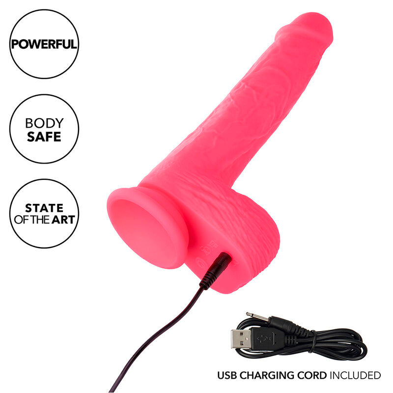 CALEXOTICS - VIBRADOR REALISTA PENIS 10 VIBRACIONES ROSA
