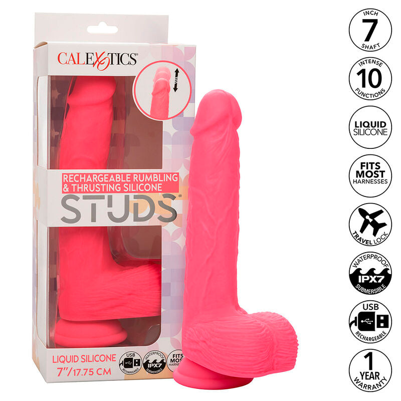 CALEXOTICS - VIBRADOR REALISTA PENIS 10 VIBRACIONES ROSA