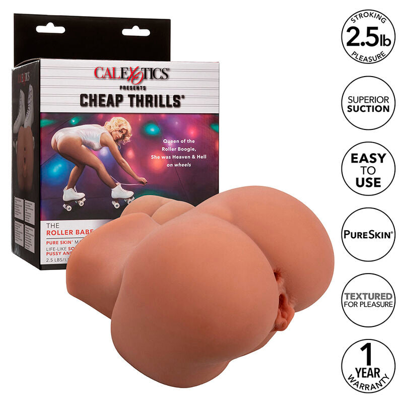 CALEXOTICS - MASTURBADOR DOBLE REALISTA THE ROLLER BABE CARNE