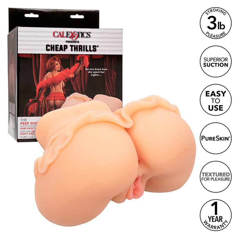 CALEXOTICS - MASTURBADOR DOBLE REALISTA THE PEEP SHOW GIRL CARNE