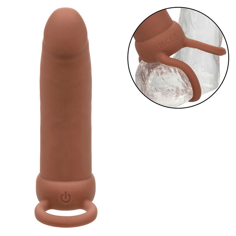 CALEXOTICS - MAXX THICK DOBLE PENETRADOR 10 VIBRACIONES MARRÓN