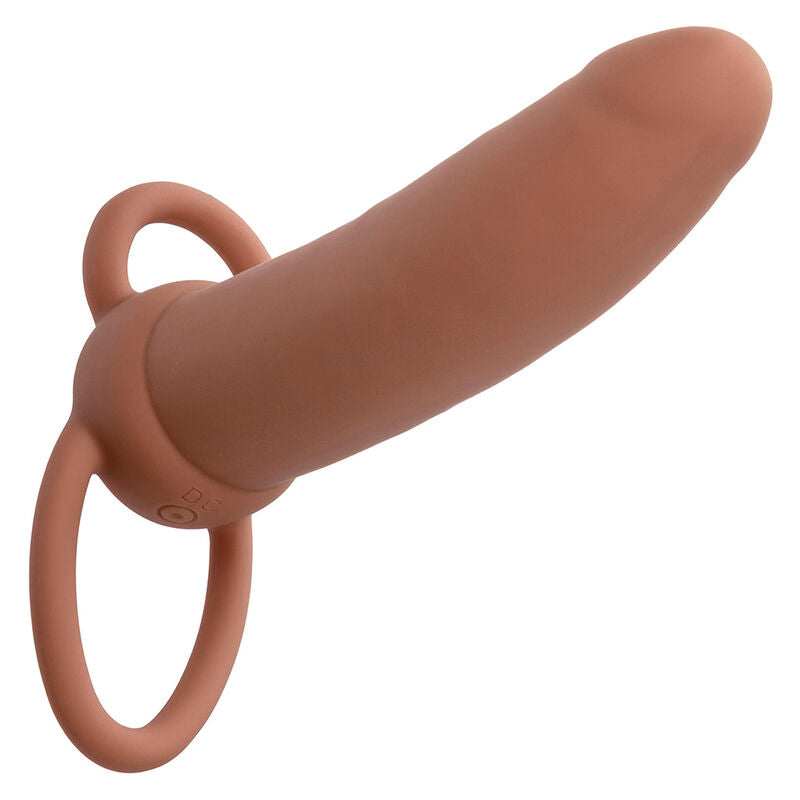 CALEXOTICS - MAXX THICK DOBLE PENETRADOR 10 VIBRACIONES MARRÓN
