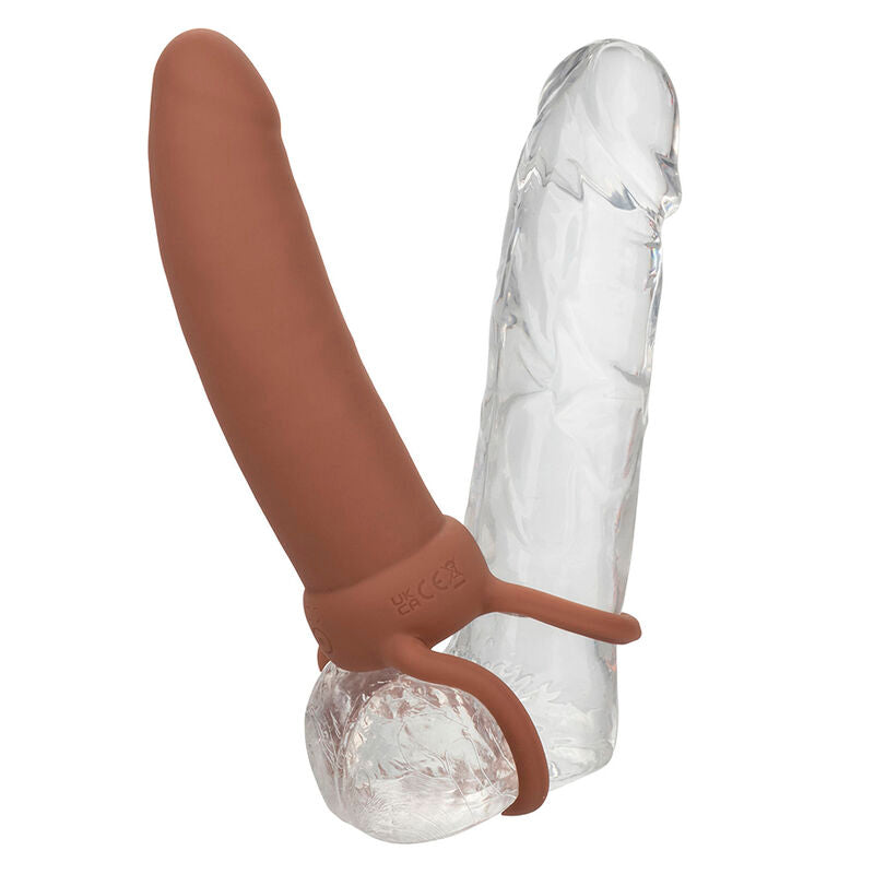 CALEXOTICS - MAXX THICK DOBLE PENETRADOR 10 VIBRACIONES MARRÓN