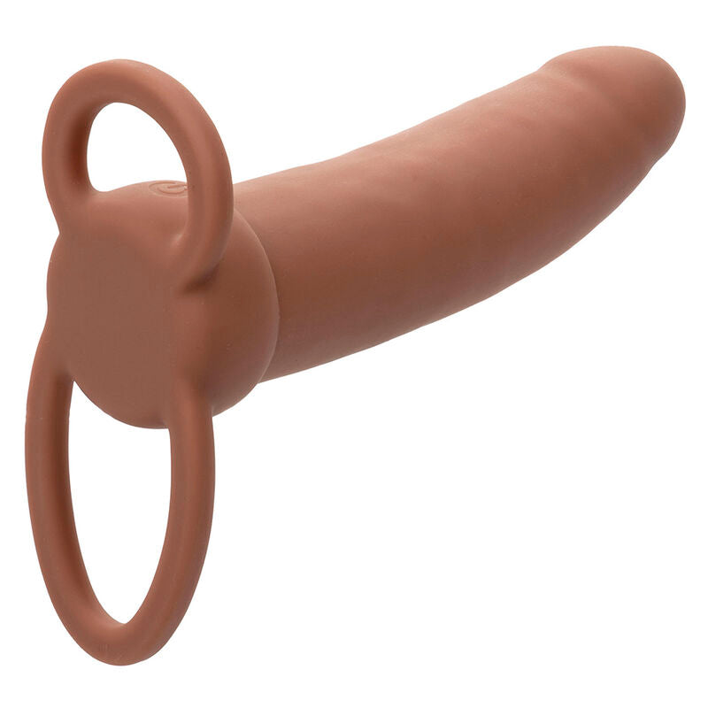 CALEXOTICS - MAXX THICK DOBLE PENETRADOR 10 VIBRACIONES MARRÓN