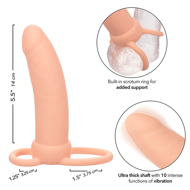 CALEXOTICS - MAXX THICK DOBLE PENETRADOR 10 VIBRACIONES EN CARNE