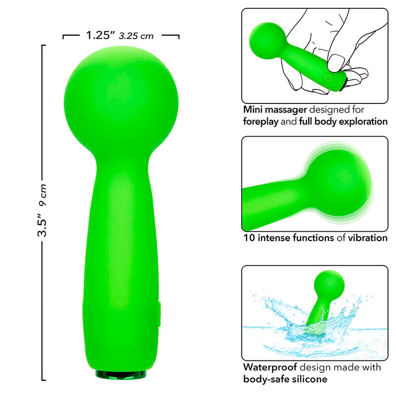 CALEXOTICS - MINI MASAJEADOR BUBBLY VIBE NEON VIBES 10 VIBRACIONES VERDE