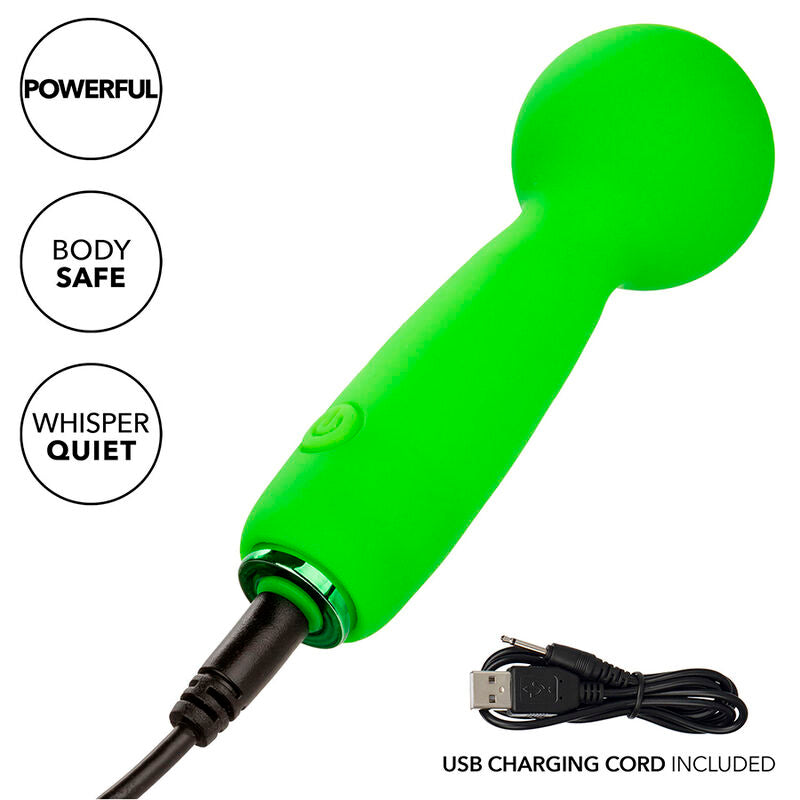 CALEXOTICS - MINI MASAJEADOR BUBBLY VIBE NEON VIBES 10 VIBRACIONES VERDE