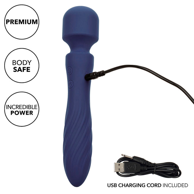 CALEXOTICS - CHARISMA MYSTIQUE MASSAGER DUAL MOTORS 12 FUNCTIONS 20.5 CM X 4.5 CM PURPLE